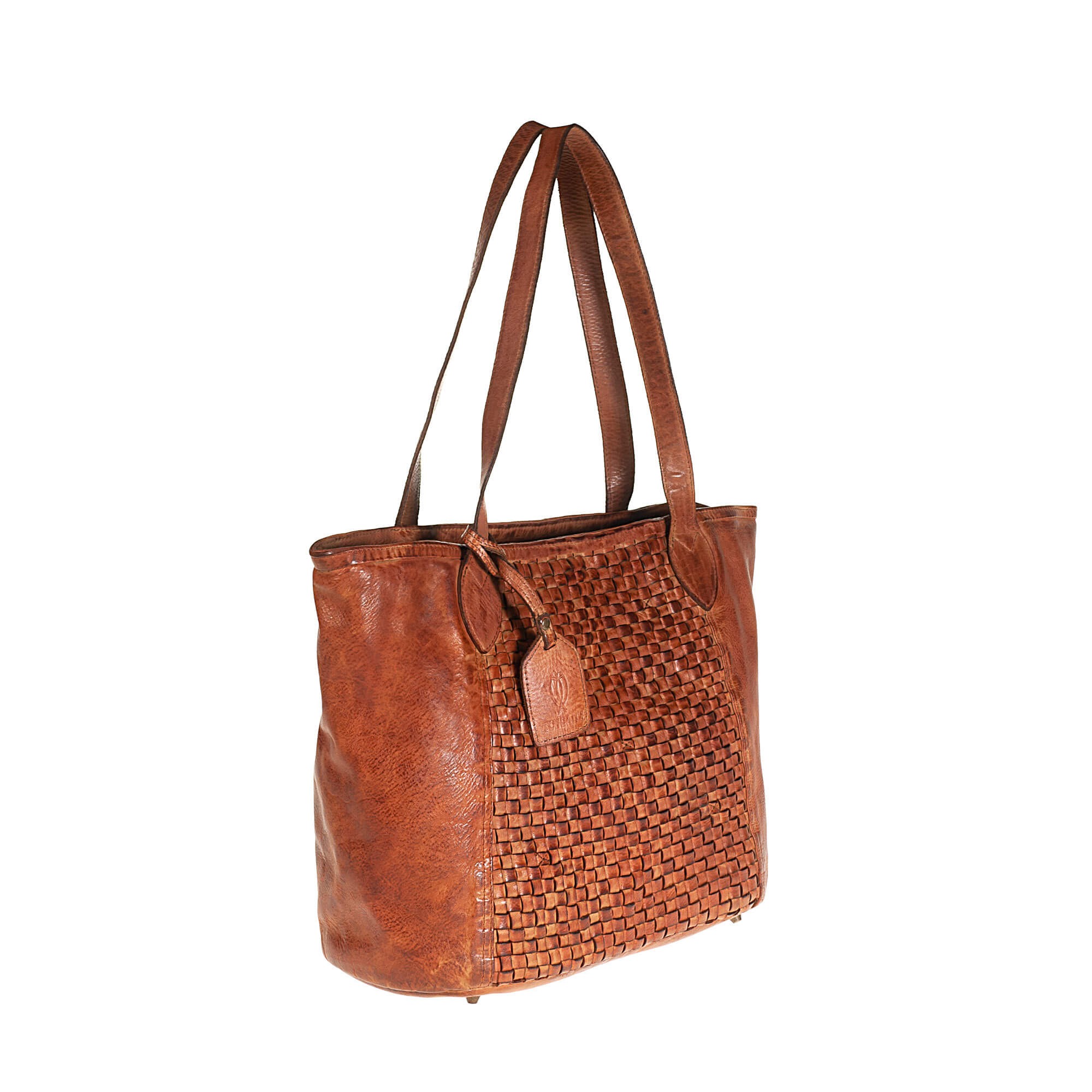 Tuscan’s Vintage shopping bag in genuine hand-woven leather 14203I ...